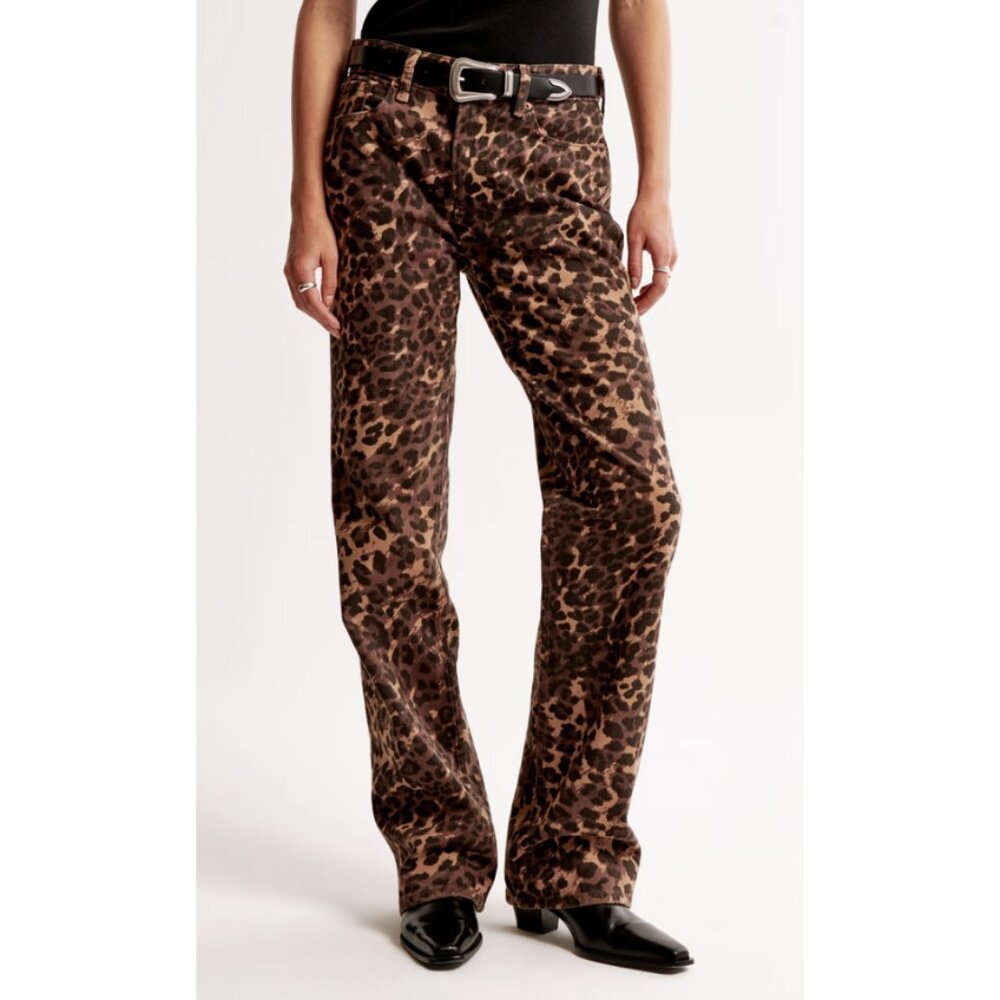 Abercrombie & Fitch EUC Leopard Print Women's Jeans